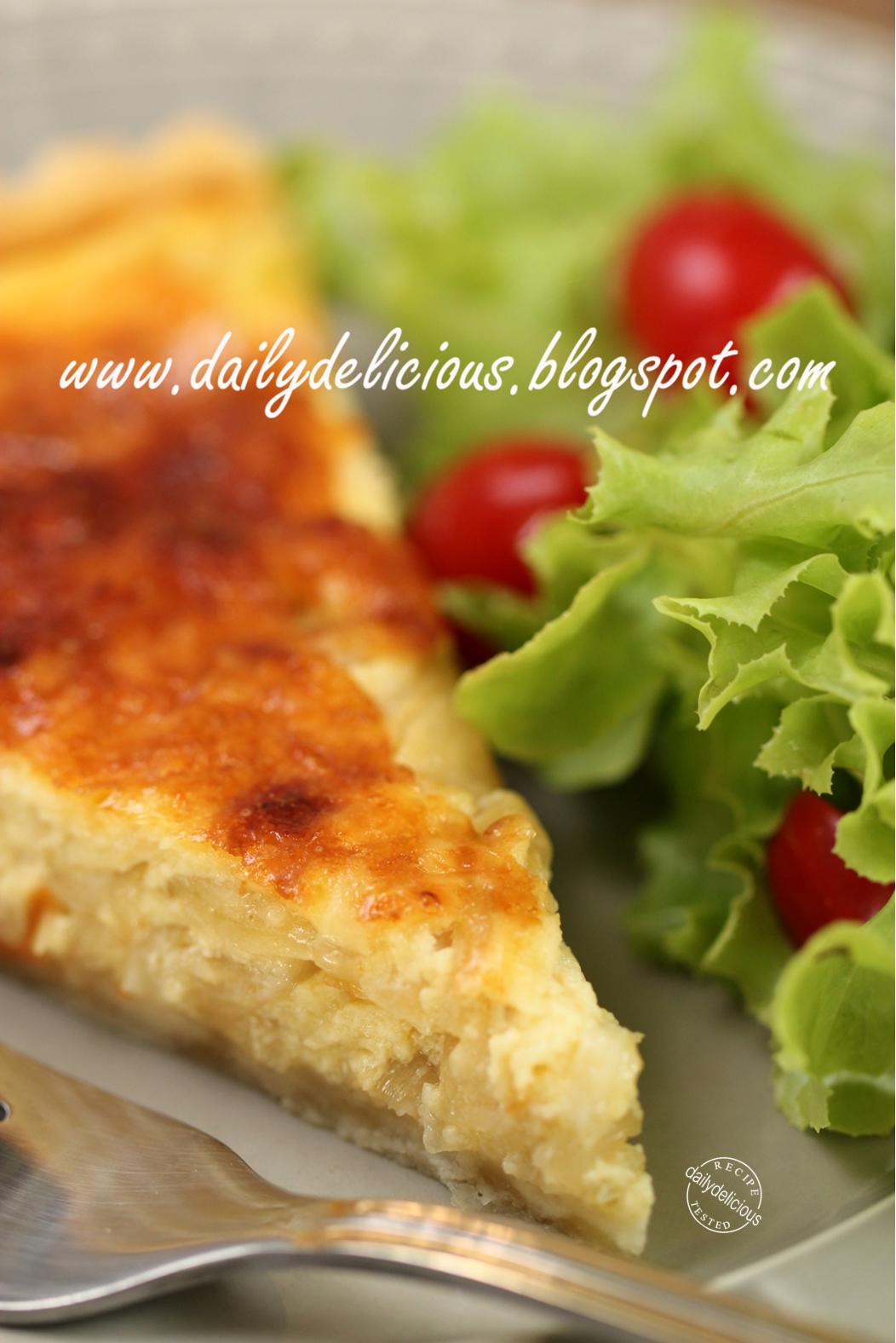 dailydelicious Caramelized Onion Quiche Delicious breakfast quiche