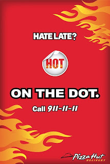 pizza hot on the dot poster