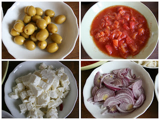 Spaghetti z pomidorami i serem feta