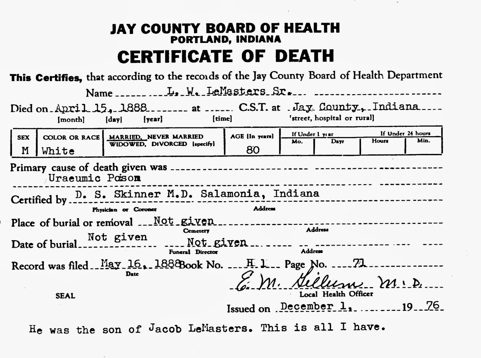 TJL Genes Preserving Our Family History 2/1/14 3/1/14