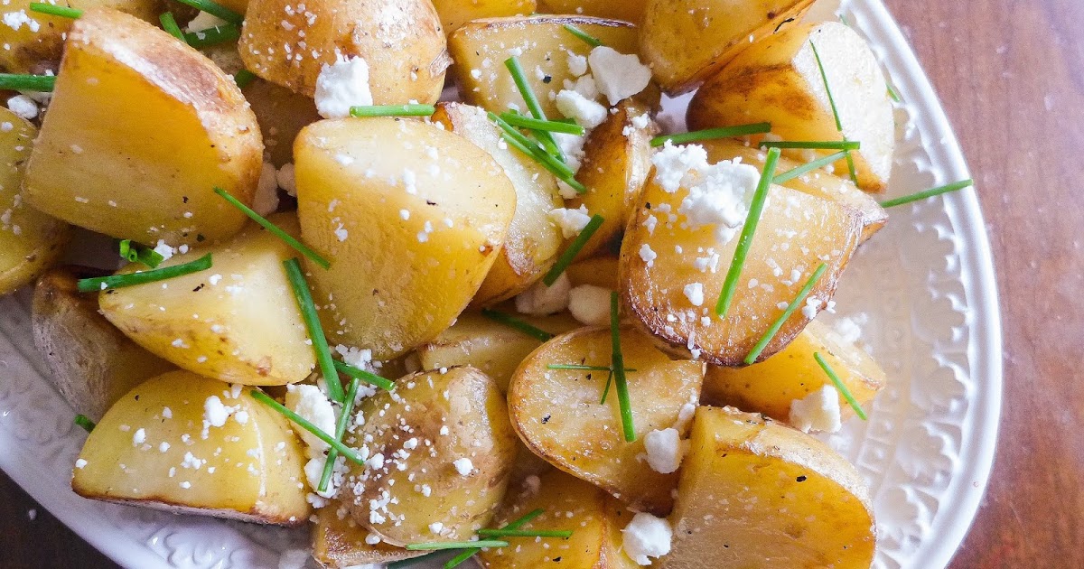 Dimples & Delights Sea Salt and Malt Vinegar Potatoes with Goat Cheese
