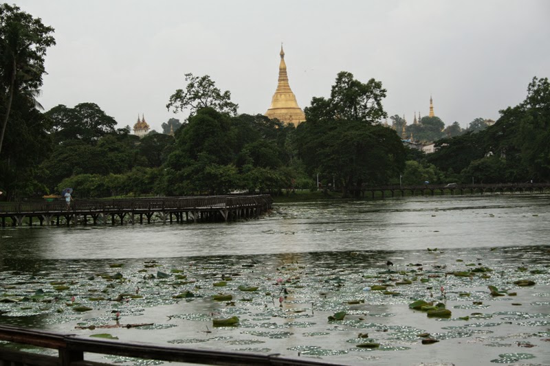 View of Shwedagon Paya from Kandawgyi Lake View of Shwedagon Paya from Kandawgyi Lake