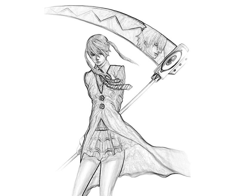 Soul Eater Maka Albarn Skill Coloring Pages soul-eater-maka-albarn-skill-coloring-pages