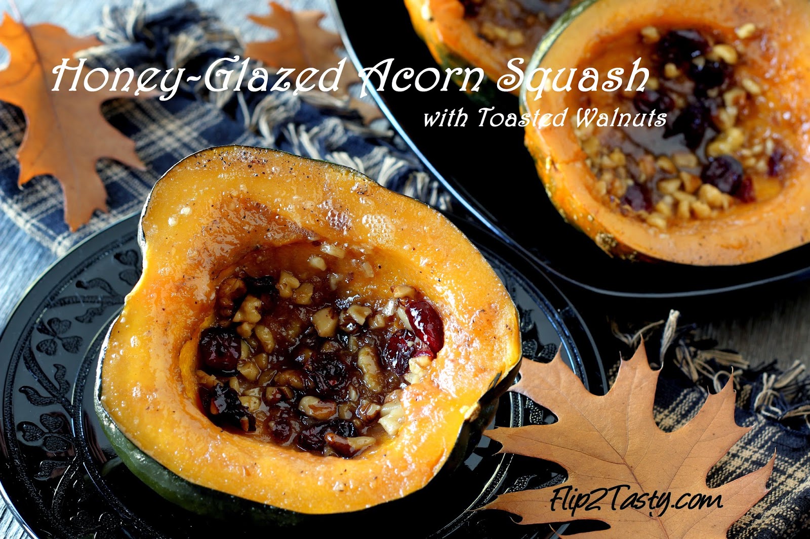HoneyGlazed Acorn Squash with Toasted Walnuts Flip2Tasty