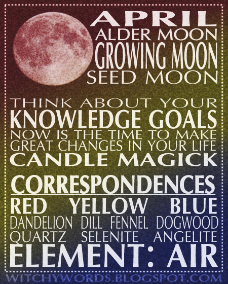 Witchy Words April Growing Moon