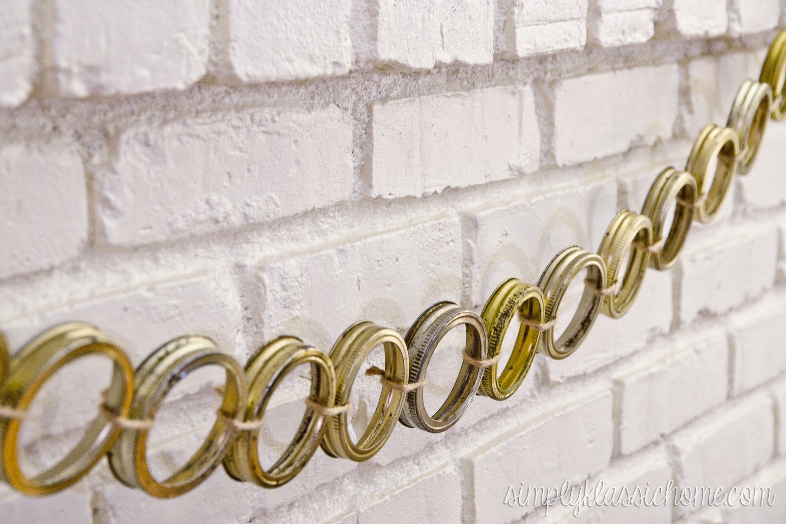 Canning Jar Ring Garland & a Simple Fall Mantel Yellow Bliss Road