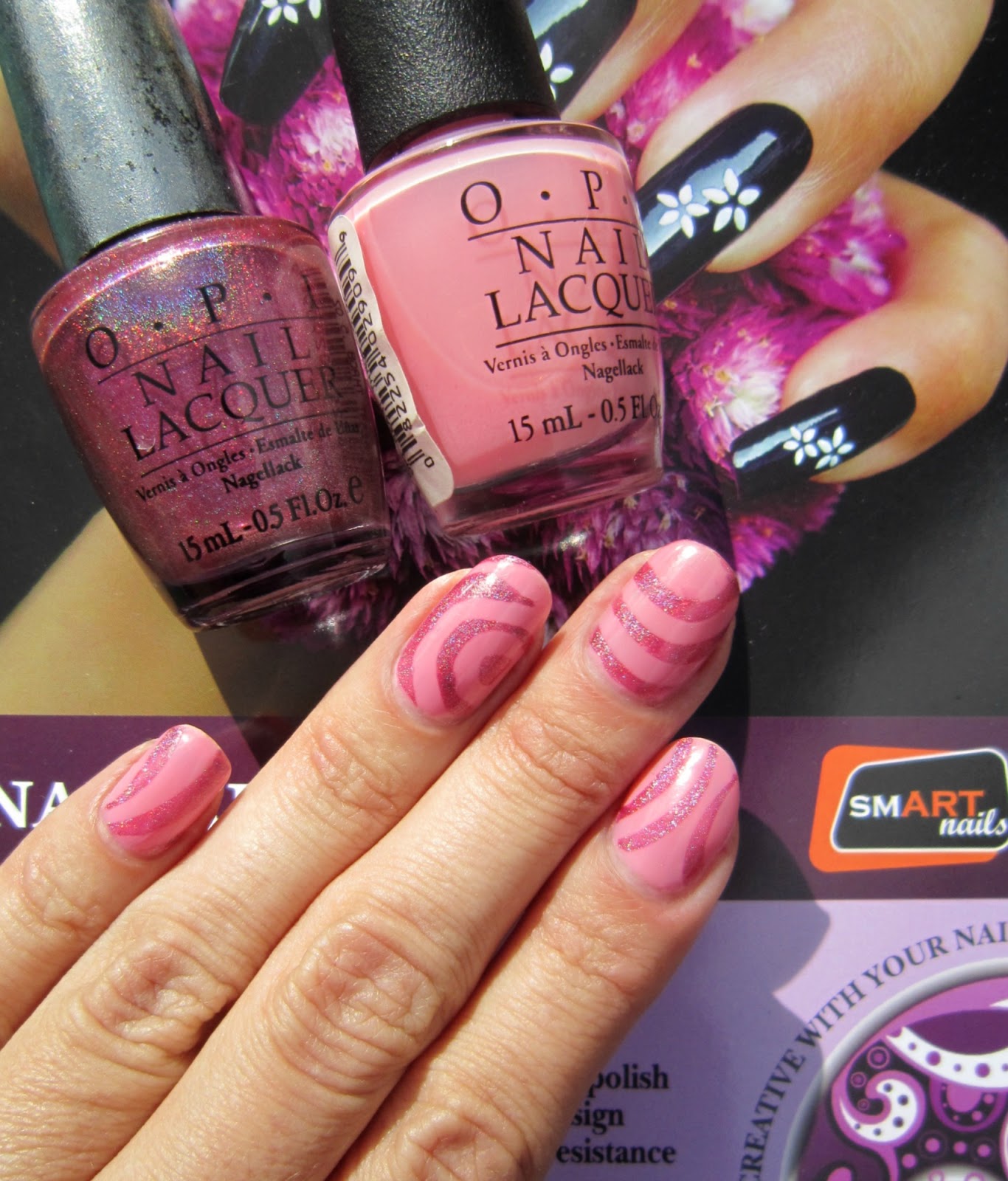 Concrete and Nail Polish SmartNails Sticker Stencils With OPI