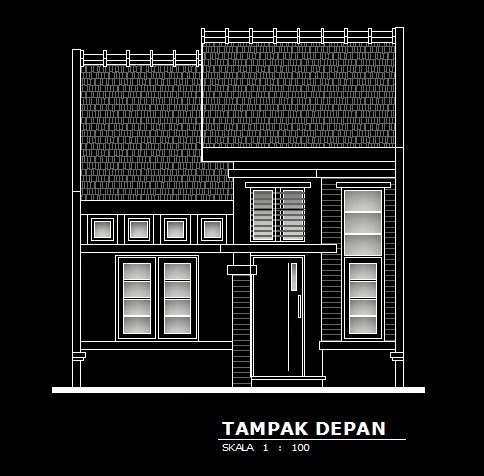 Download Desain Rumah Minimalis Cad PNG