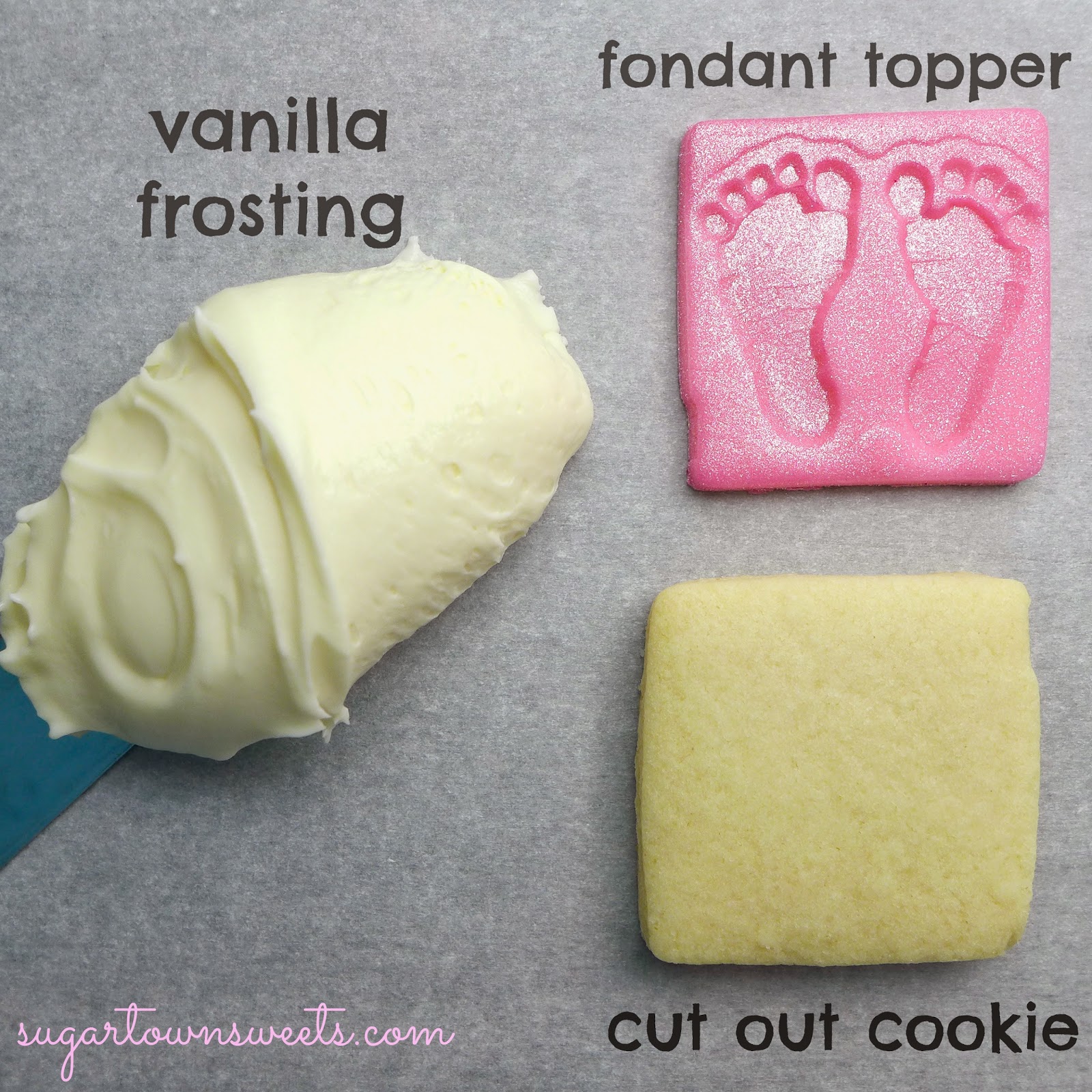 Sugartown Sweets Footprint Baby Shower Cookies