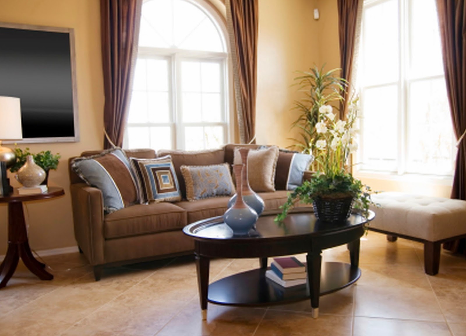 living room ideas brown