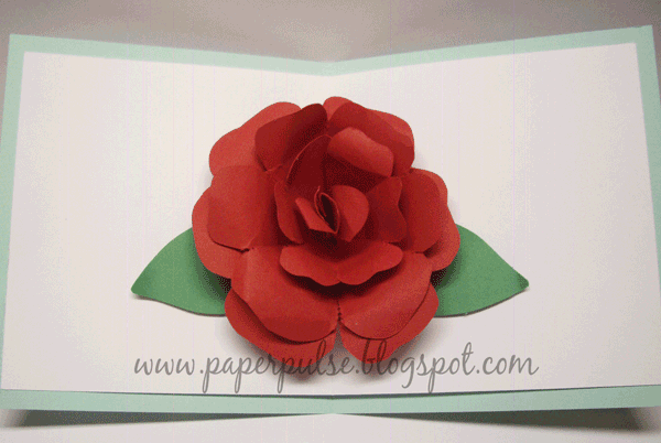 rose flower pop up card template free download
