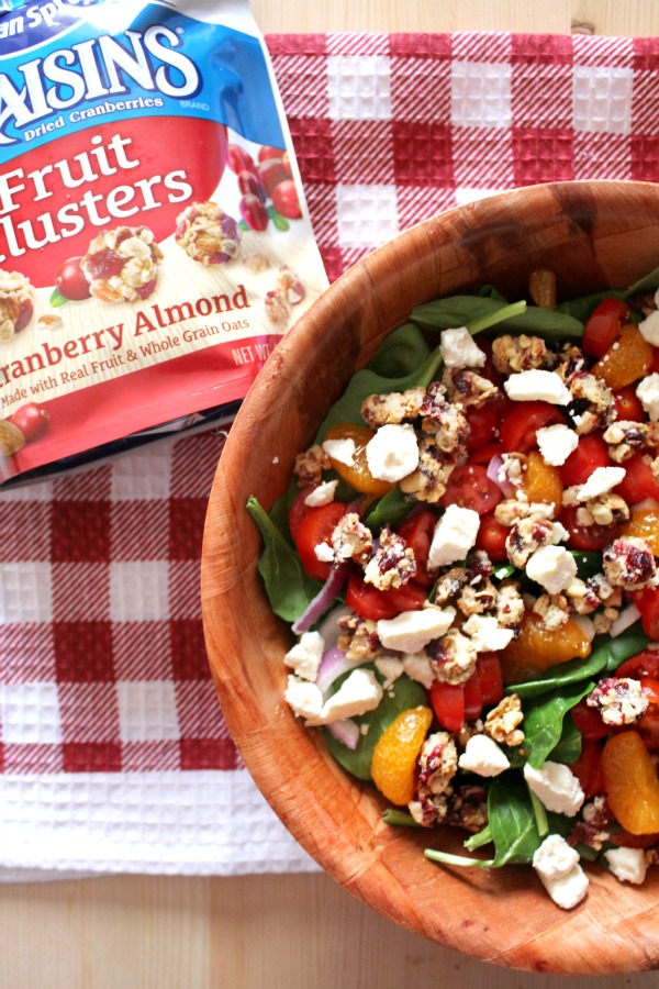 Orange Cranberry Spinach Salad  #BetterWithCraisins #ad