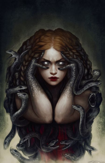 fernanda suarez ilustrações fantasia mulheres Cobras e cabelos fernanda suarez ilustrações fantasia mulheres Cobras e cabelos
