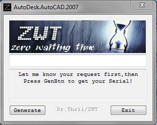 Autocad 2007 serial key or number