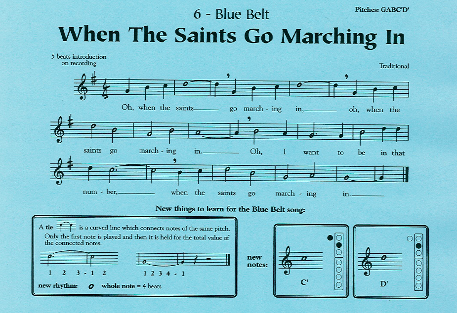 Marshall Music Recorder Karate Belt Songs