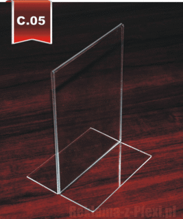 Cenówka z plexi C.05 w kształcie litery T