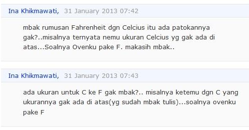 Welcome To My Kitchen Cara Meng Konversi Celcius Ke Fahrenheit