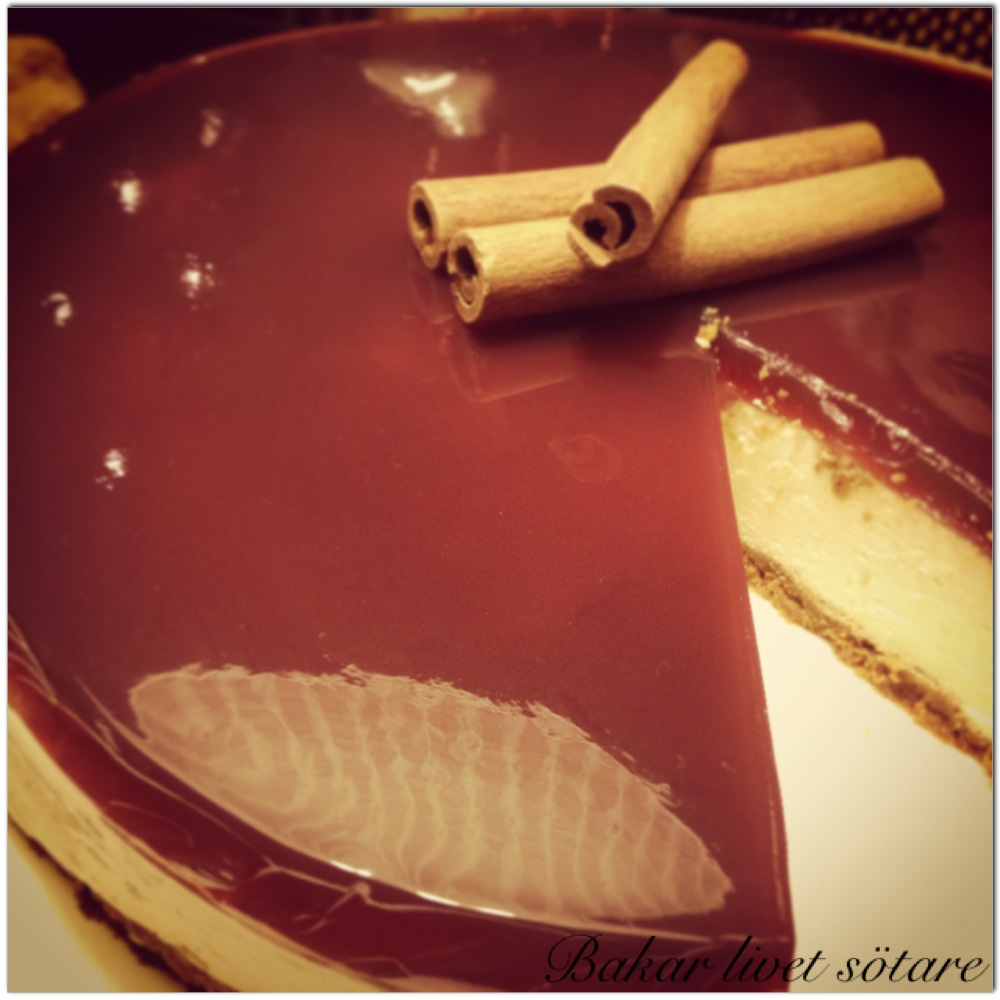 Bakar livet sötare Gingerbread Cheesecake & Mulled Wine Glaze
