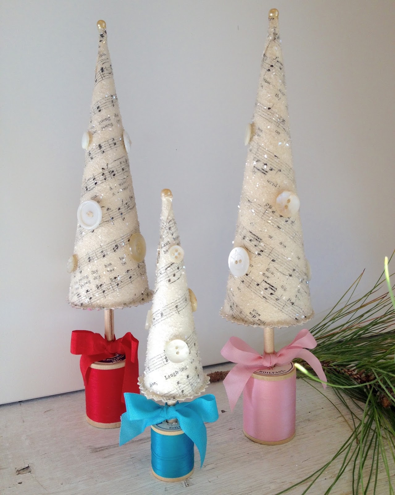 Just A Darling Life Product Profile Vintage Music Paper Christmas Trees