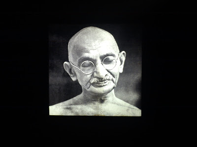An Image of Mahatma Gandhi, Bapu the Father of the nation, Sabarmati Ashram in Ahmedabad, Gujarat