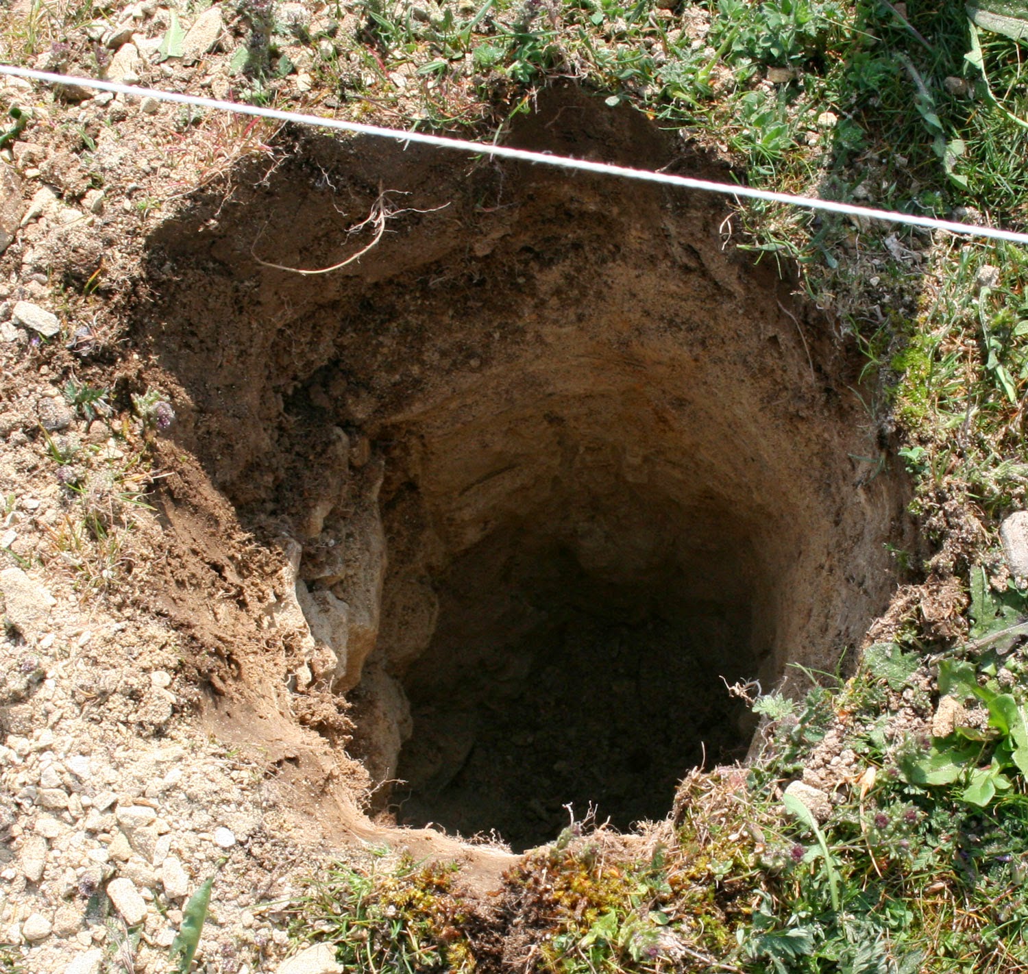 Fence post hole Fence post hole
