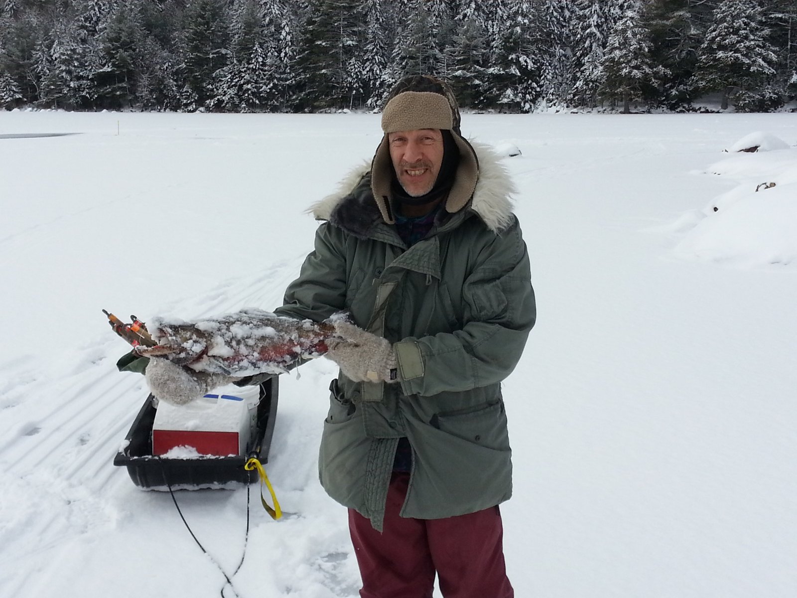 Trekking For Adventure and Fun Ice Fishing Eagle Lake January 2013