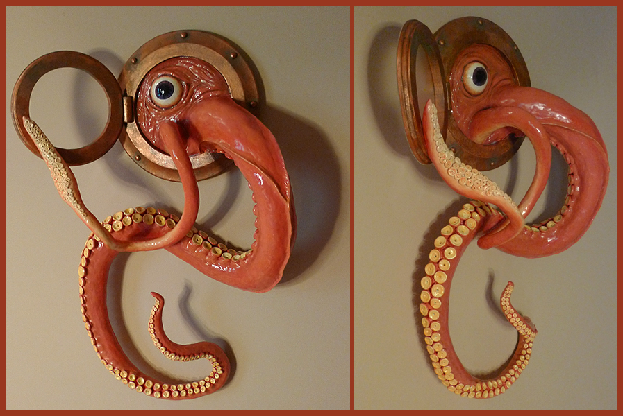 Paper Mache Octopus - amazing!  Paper mache sculpture, Paper mache, Paper  mache animals