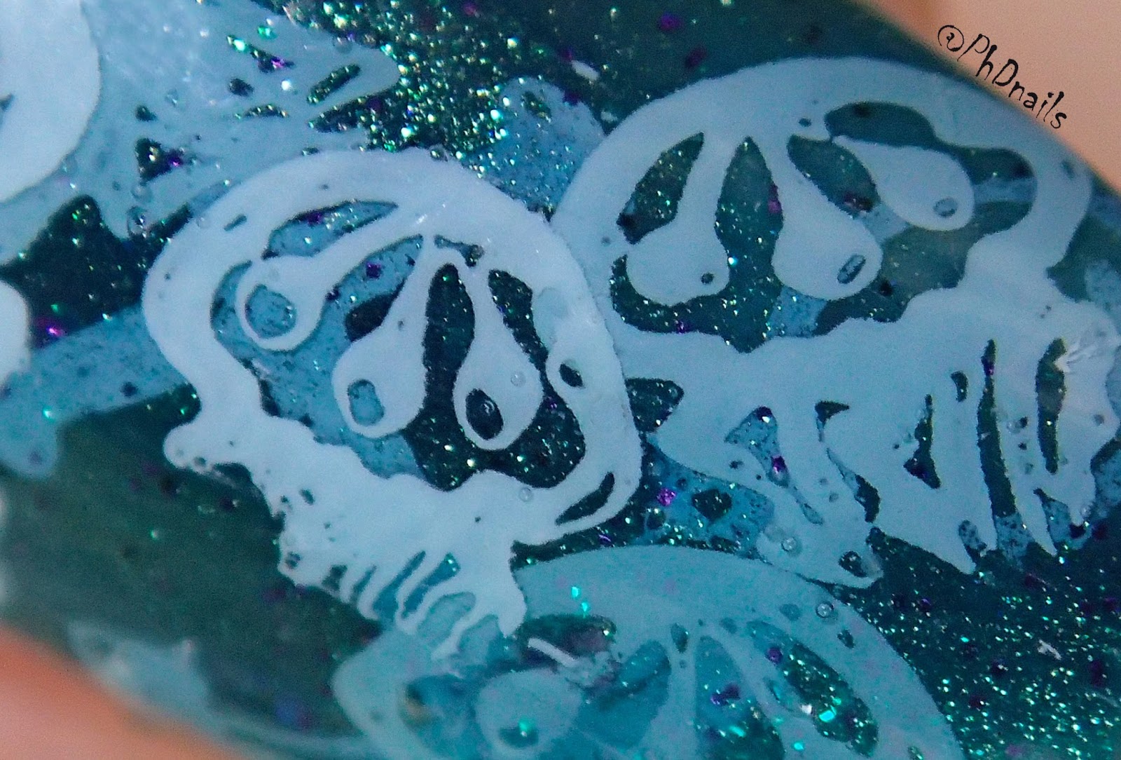 PhD nails HPB presents Picture polish Pshiiit and Paradise with teal