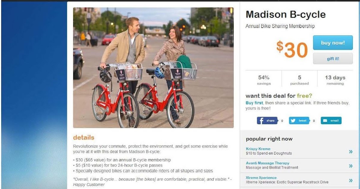 MADISON BIKE BLOG Madison BCycle Coupon One Year for 30