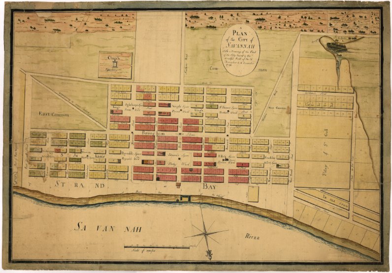 Urban plan Savannah Georgia