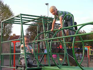 train climbing frame with monkeys