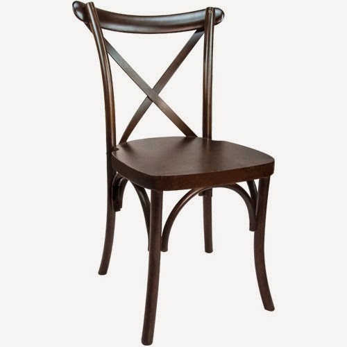 X Back Fruitwood Chair - Free Cushion