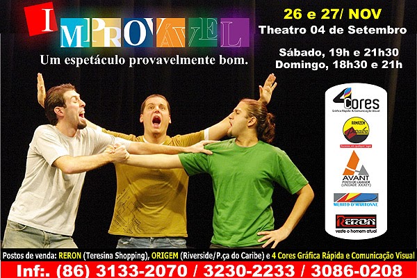 Agenda Cultural de Teresina: Show de Humor 4x Comédia - Teatro da  Assembléia - 15 e 16 de Dezembro