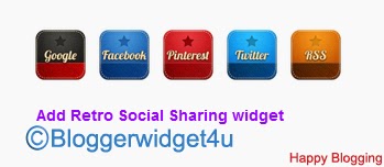 How to add Retro Style Social Sharing Widget For Blogger Easily add Retro Style Social Sharing in blog