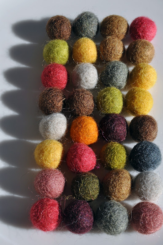 Playing in the Attic Felt Ball Necklace