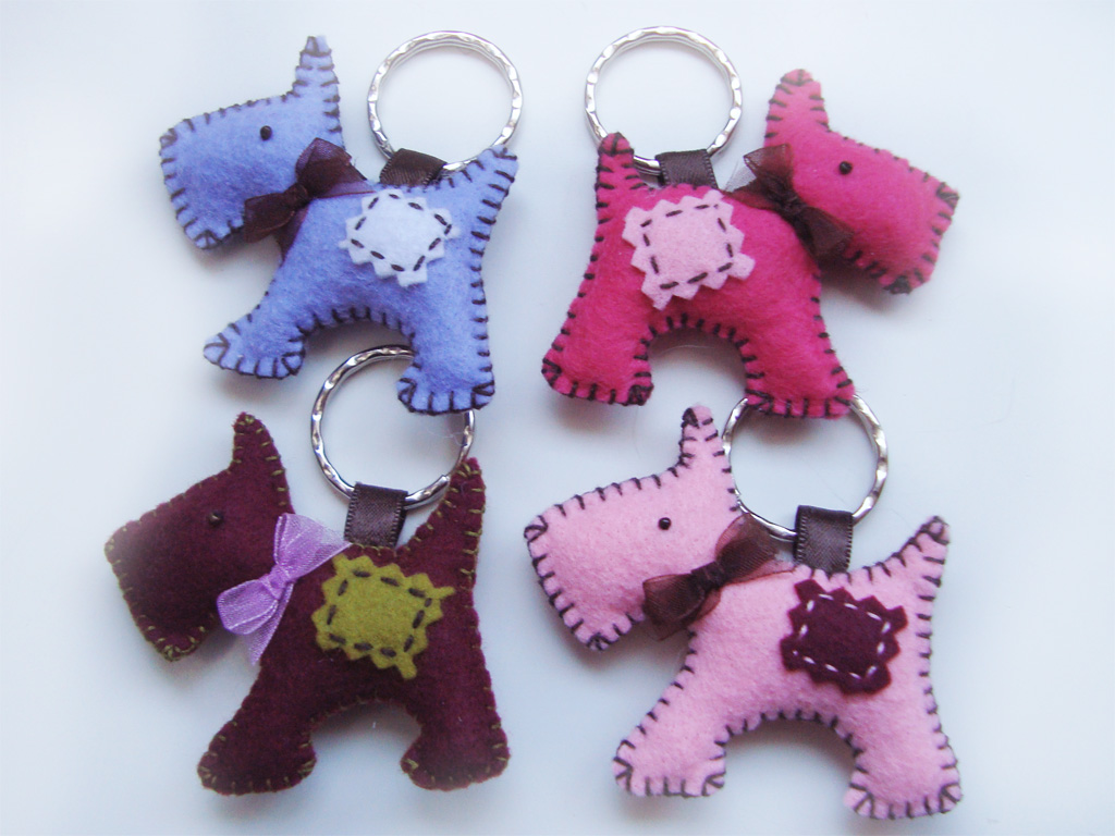 Patrones llaveros fieltro animales Imagui