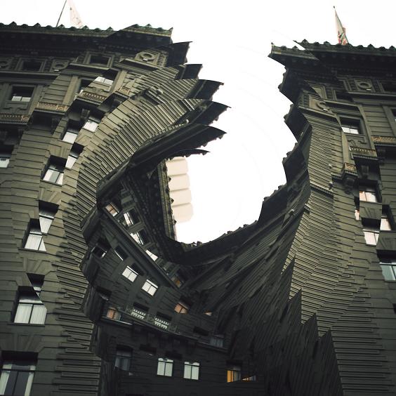 fotografia nicholas kennedy sitton surreal edifícios prédios tortos enrolados