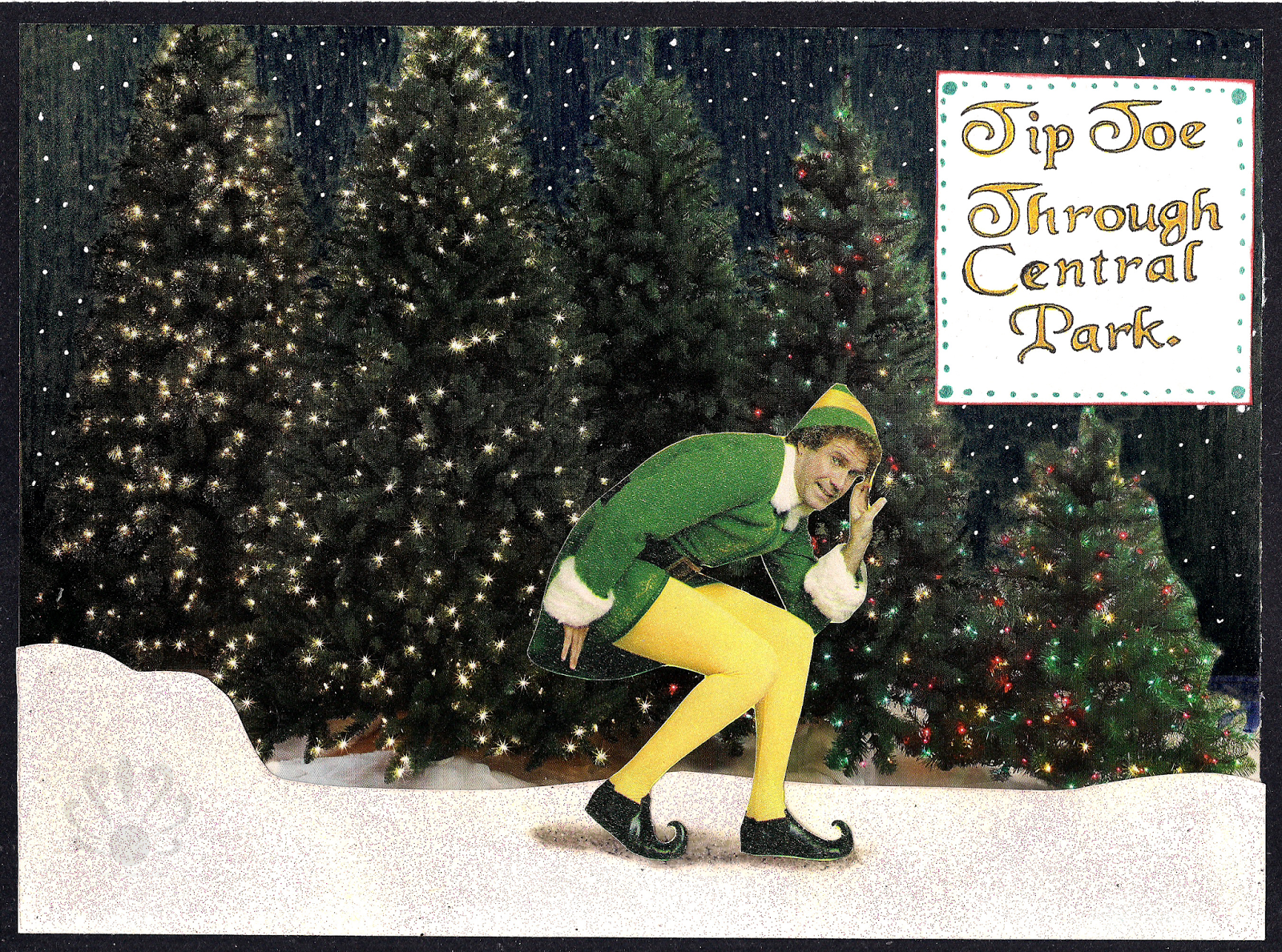 pearllight studio elf collage christmas cards