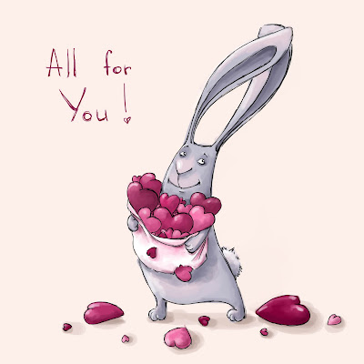 Rabbit with heart for valentine's day stock photo Elina Ellis Illustration: June 2011
