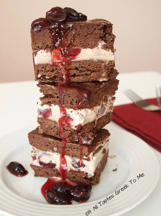 It All Tastes Greek To Me Chocolate Fudge Ice Cream Sandwich with