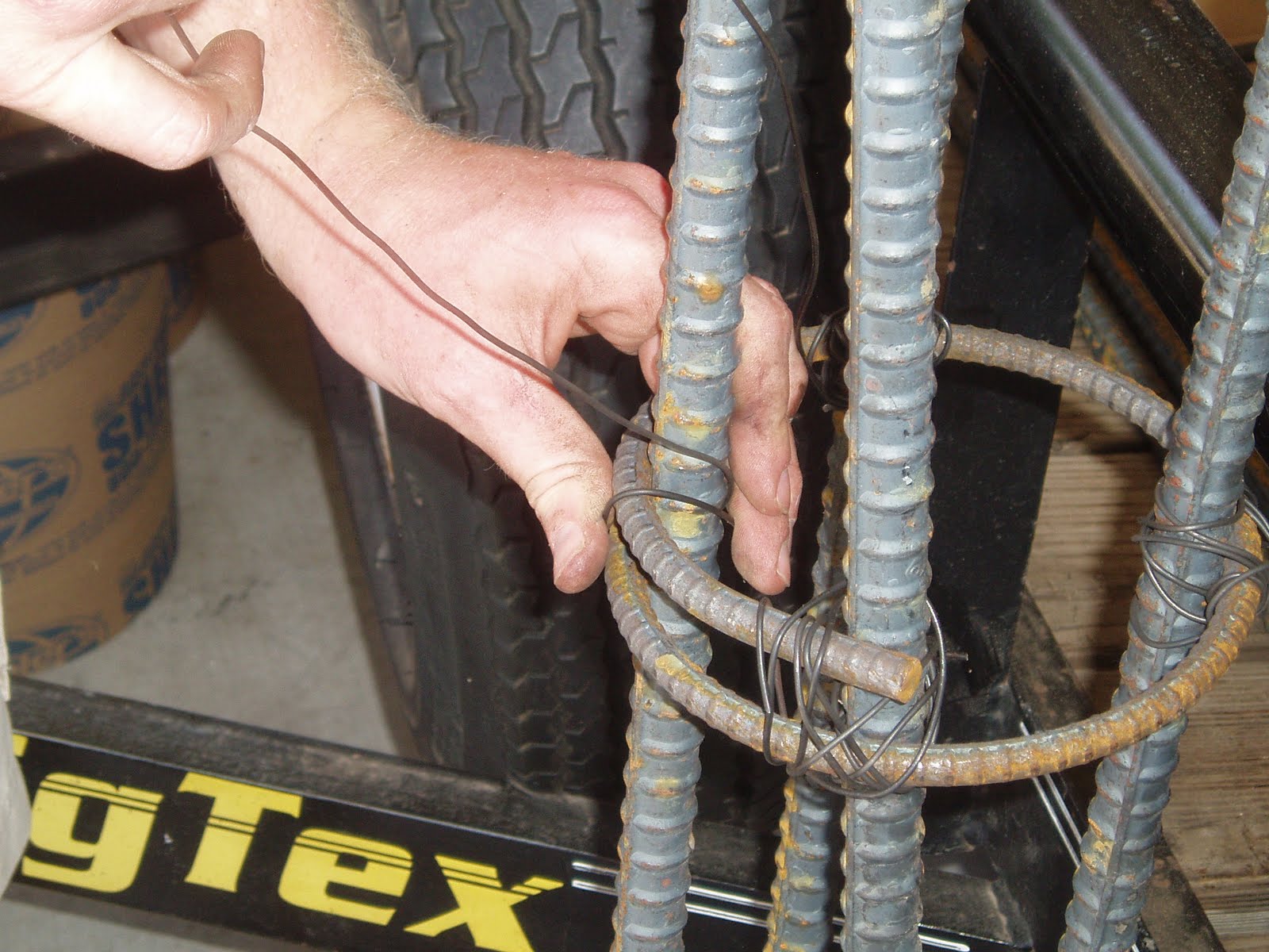 Homestead Cutting Rebar and sonotubes