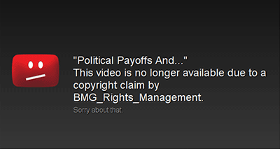 Obama's YouTube &quot;Cover and Taken Down as Copyright Infringement