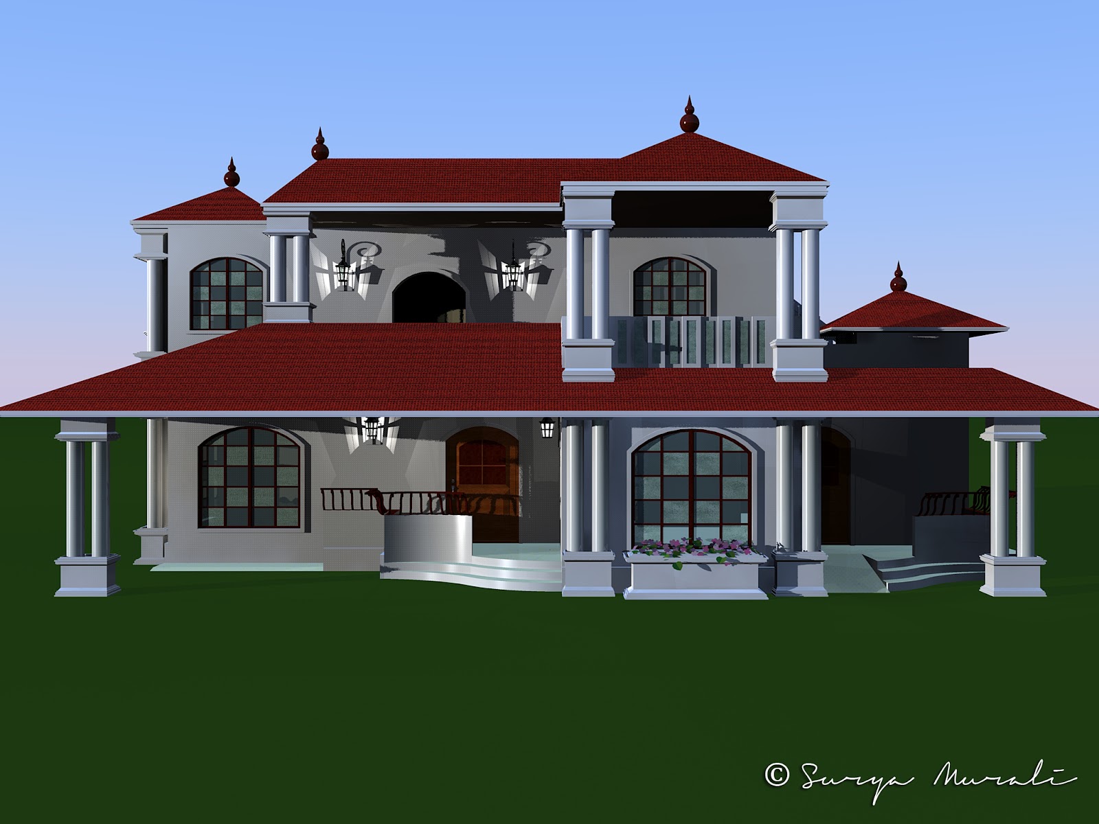 Google SketchUp House Model Shading