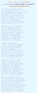 Letras y acordes de la milonga Viejo cencerro