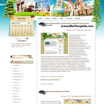 Golden Time in Finland blogger template