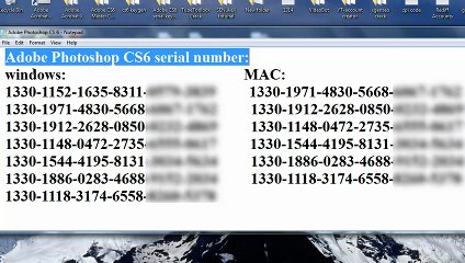 cs6 master collection serial number for mac vs windows