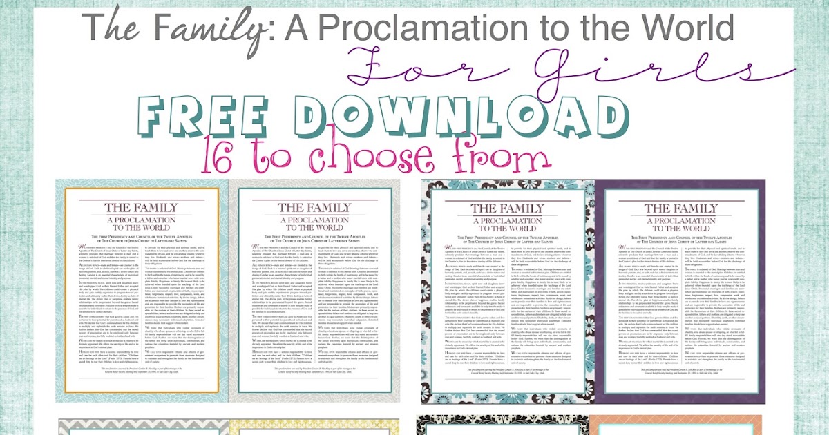 Mormon Mother Planners - Month-to-month Planner/Weekly Planner: Cost-free photograph regarding The Family a Proclamation to the World Printable known as Mormon Mother Planners - Every month Planner/Weekly Planner: Totally free