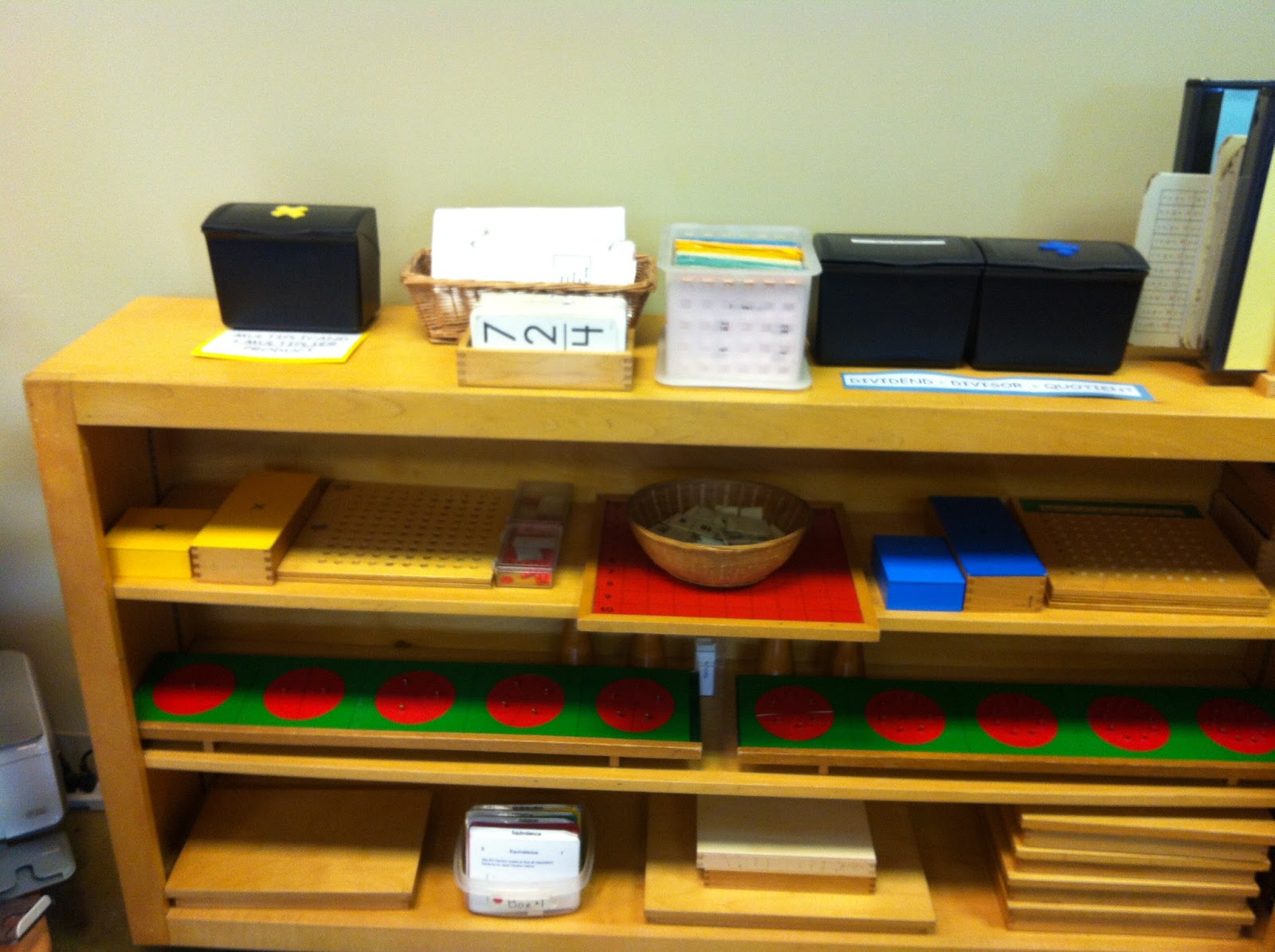Montessori Spanish Math Shelves