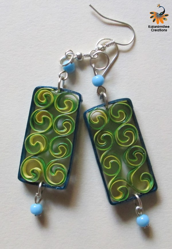 Quilled earrings Kalanirmitee Creations