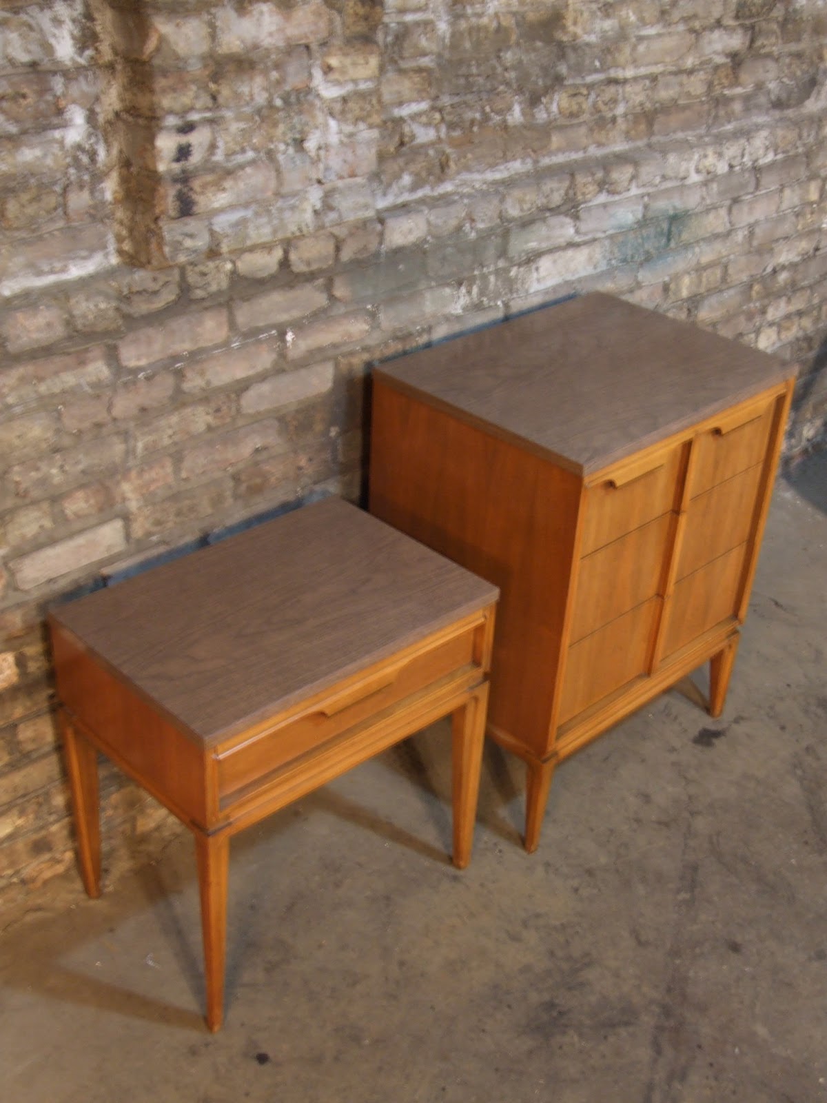 Mid Century Chicago: Basic-Witz Chest of Drawers and Nightstand
